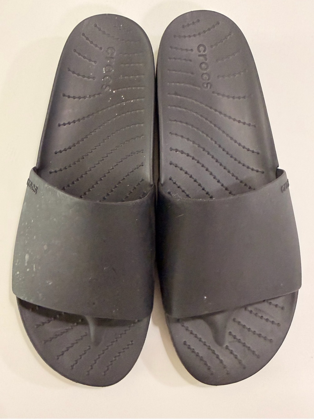 Crocs Women's Black Slide Sandals Slip On Comfort Shoes Size 10